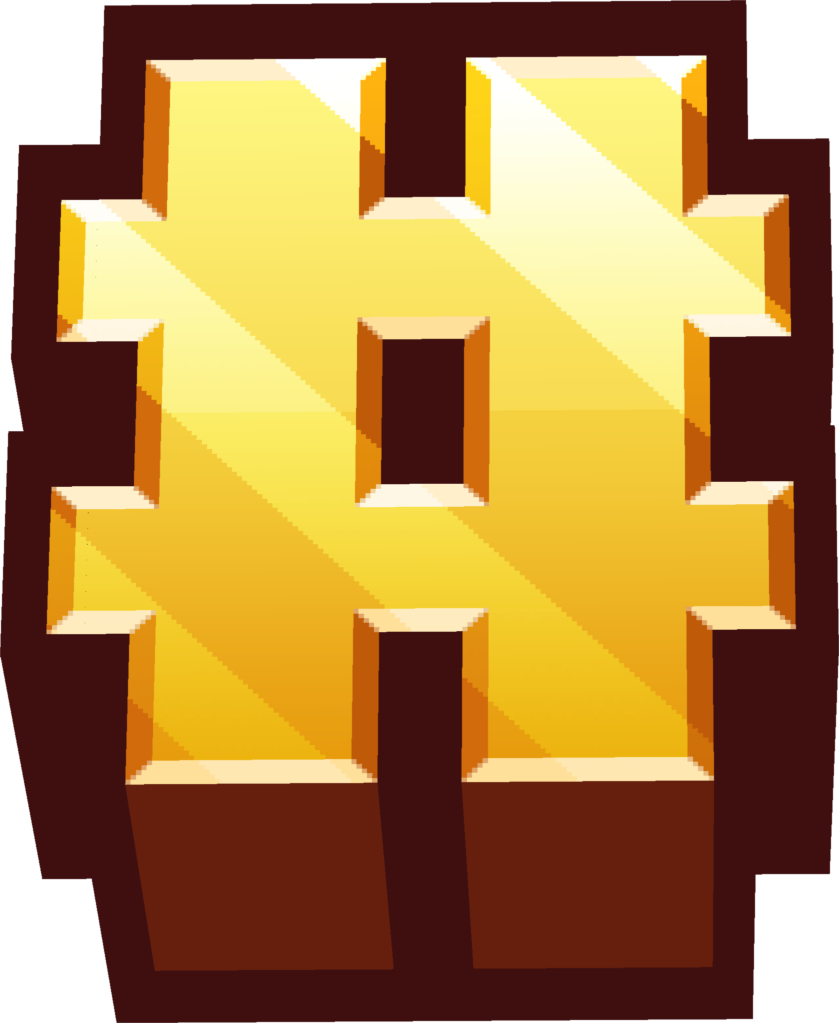 minecraft_gold_hashtag emote for Discord