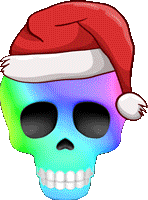 SkullSantaRainbow emote for Discord