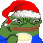 Pepe_Hiss_Sip_Eggnog emote for Discord