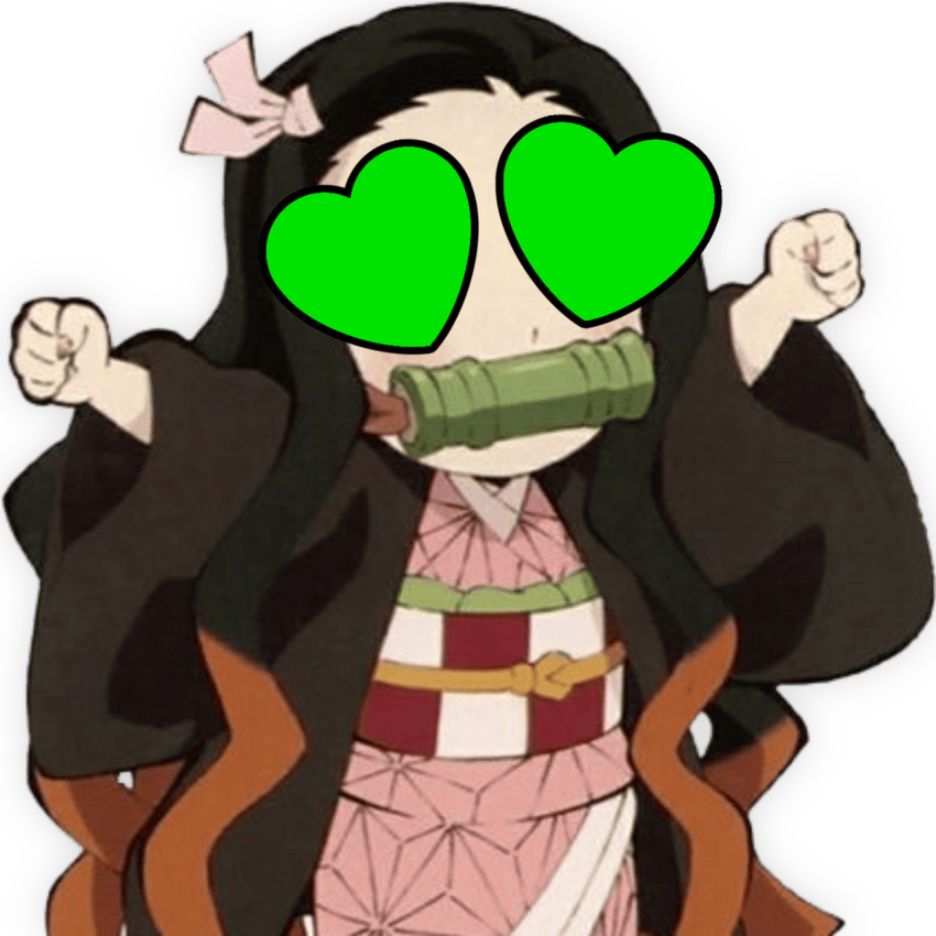 Nezuko_HeartGreen emote for Discord