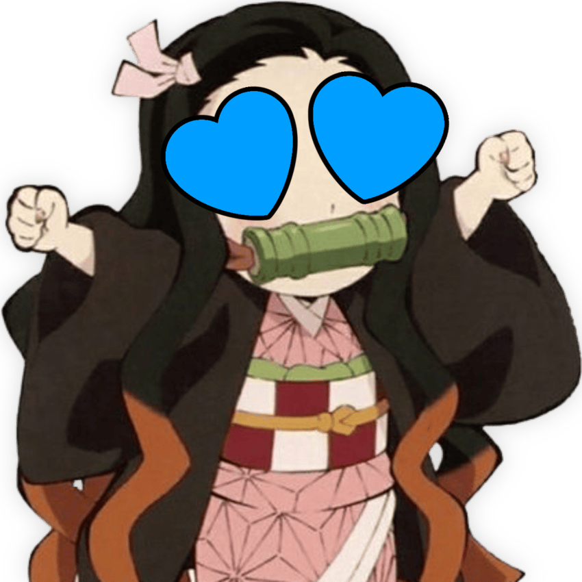 Nezuko_HeartBlue emote for Discord