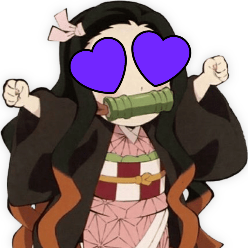 Nezuko_HeartPurple emote for Discord