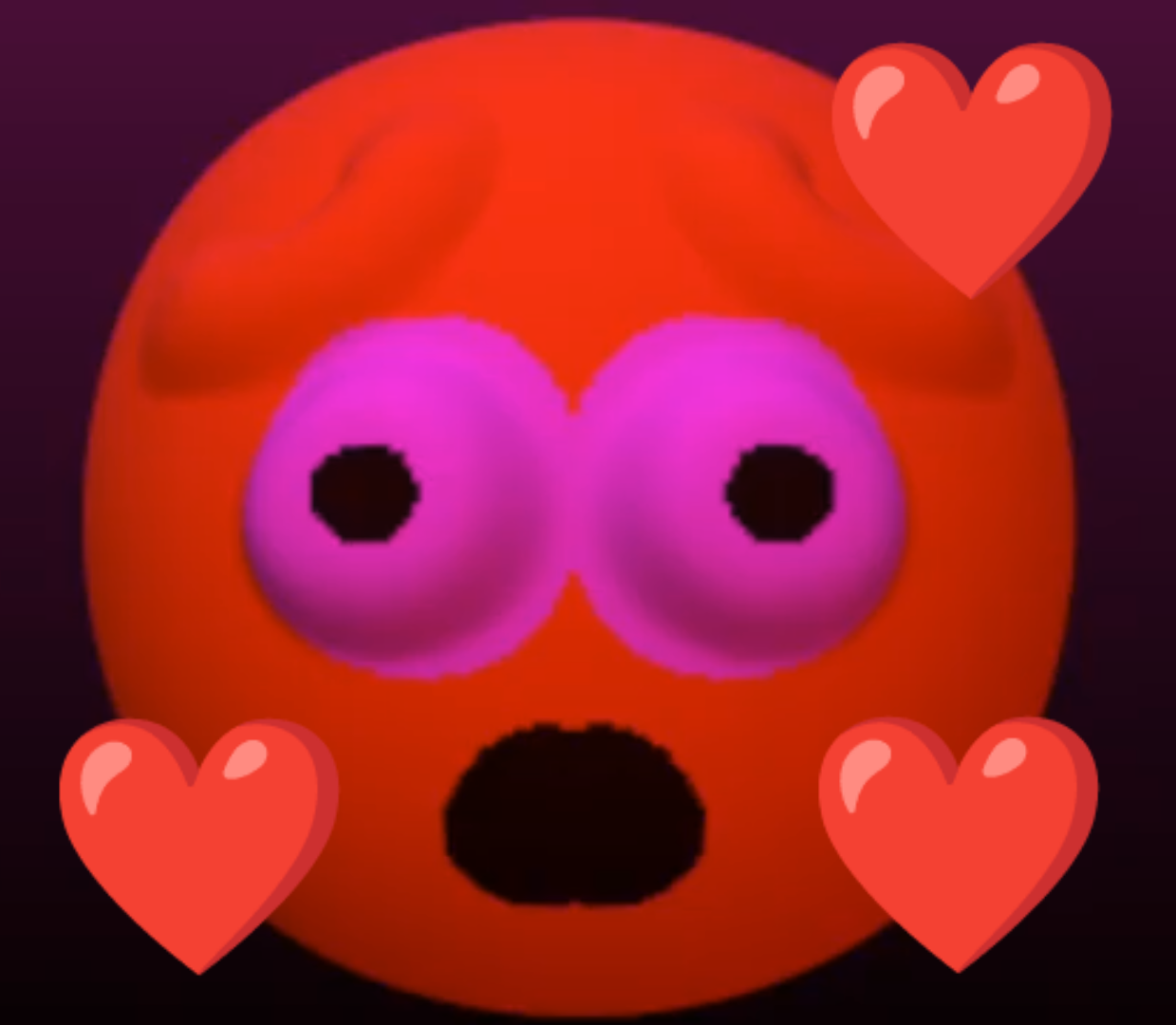 Astonishedfacewithhearts emote for Discord
