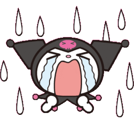 kuromi_sobbing emote for Discord