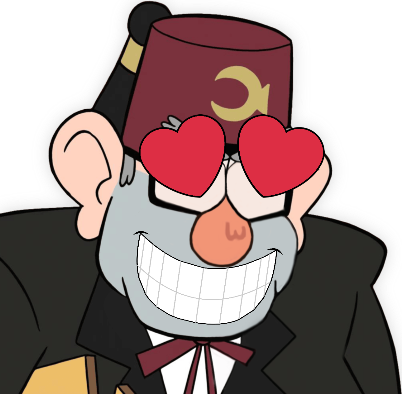 GrunkleStan_InLove emote for Discord