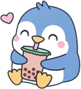 CutePenguin_LoveHeart emote for Discord
