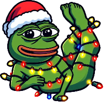 PepeXmasPresent emote for Discord
