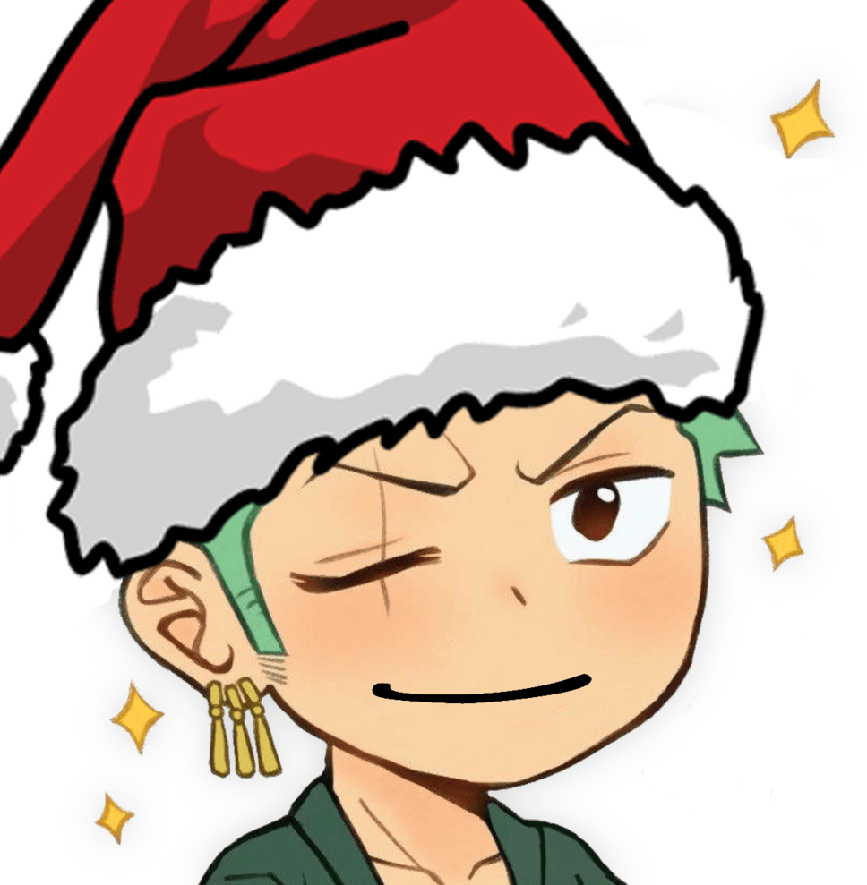 Zoro_SmileSanta emote for Discord