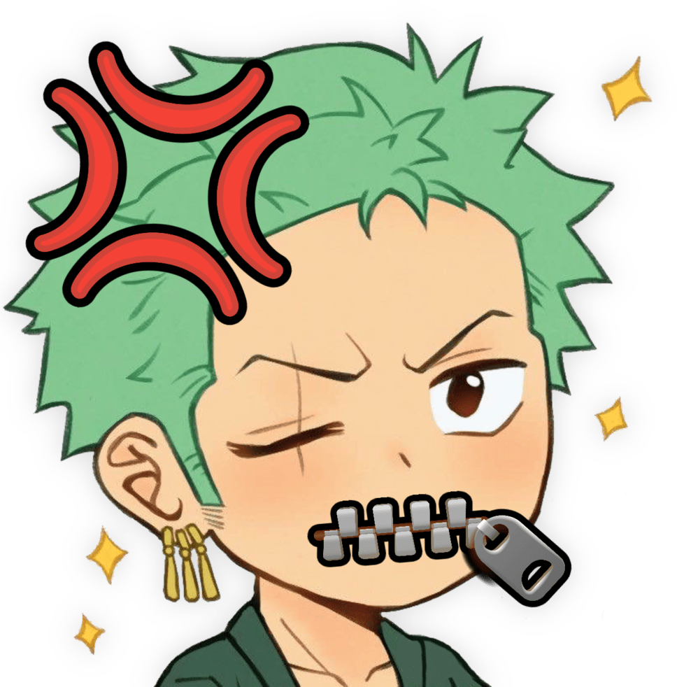 Zoro_MadCursing emote for Discord