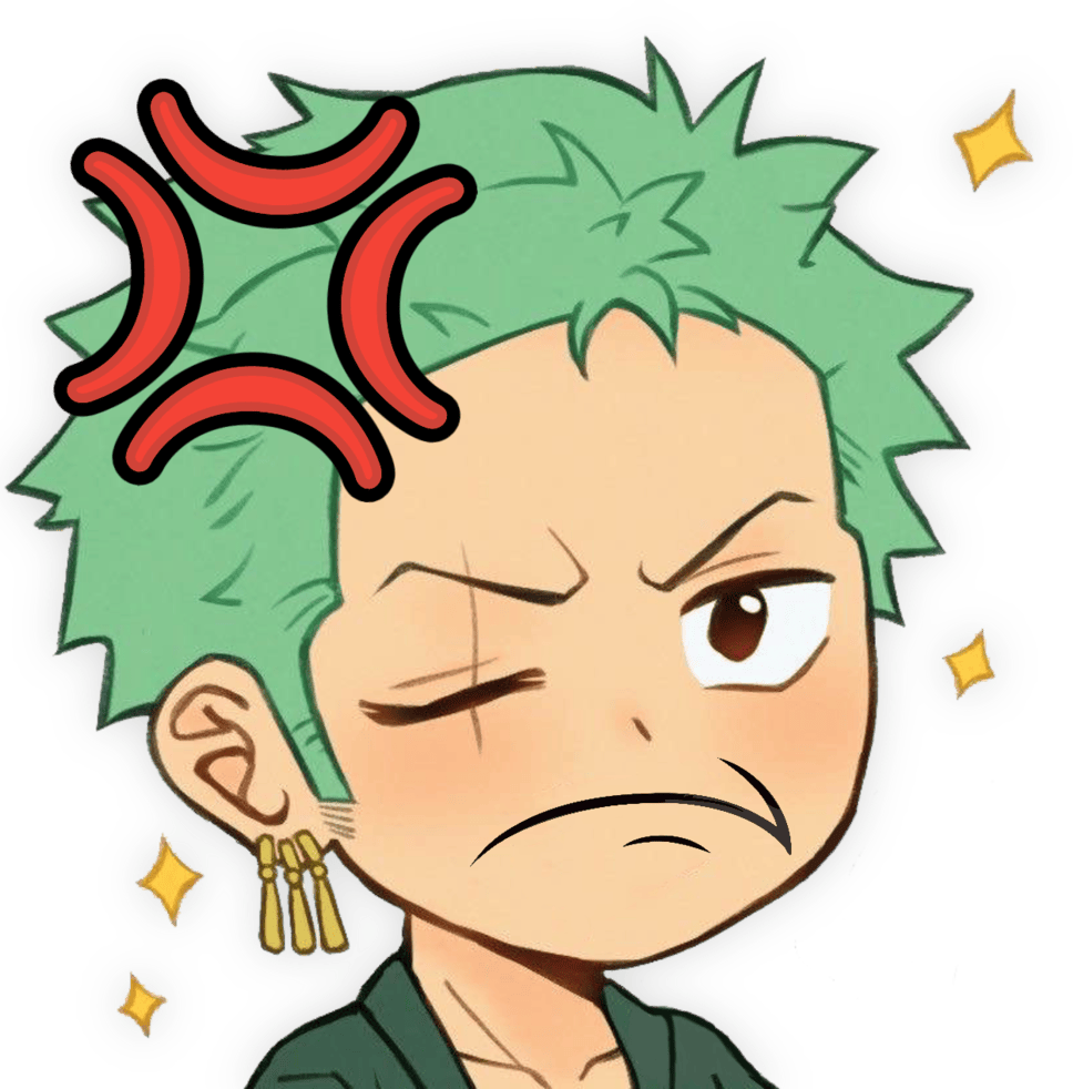 Zoro_MadPout emote for Discord