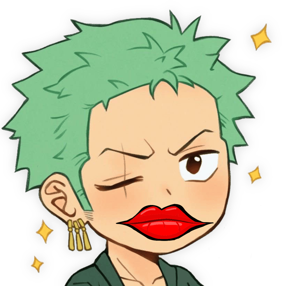 Zoro_SassyLips emote for Discord