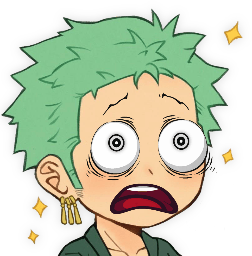 Zoro_Scared emote for Discord