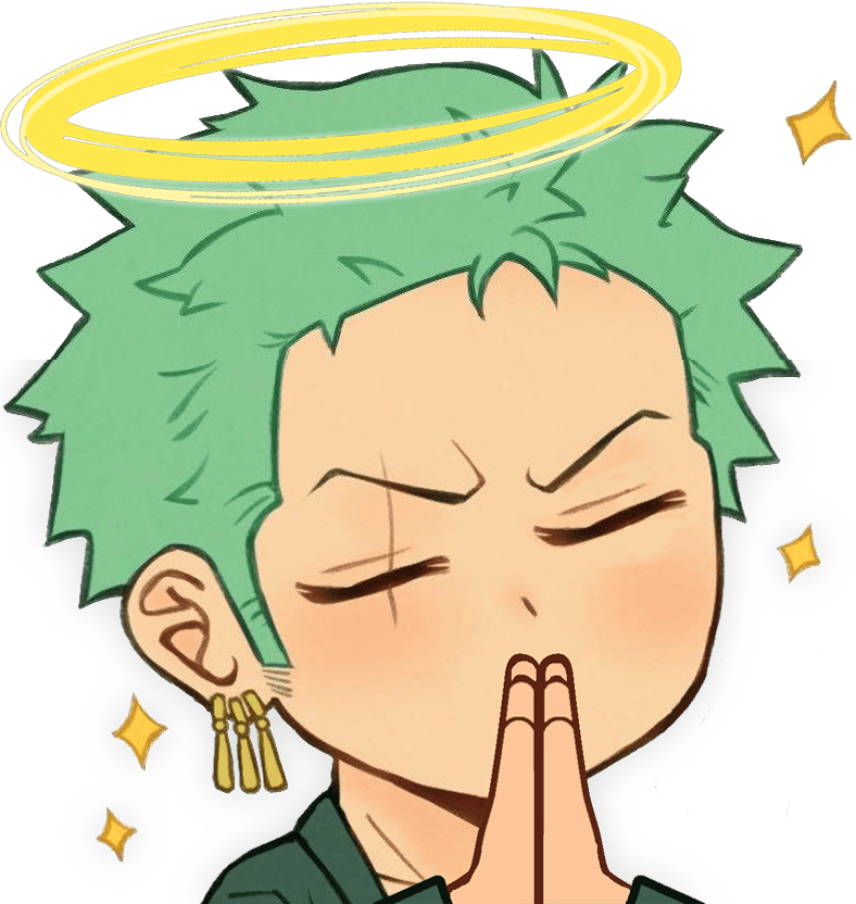 Zoro_PrayHalo emote for Discord