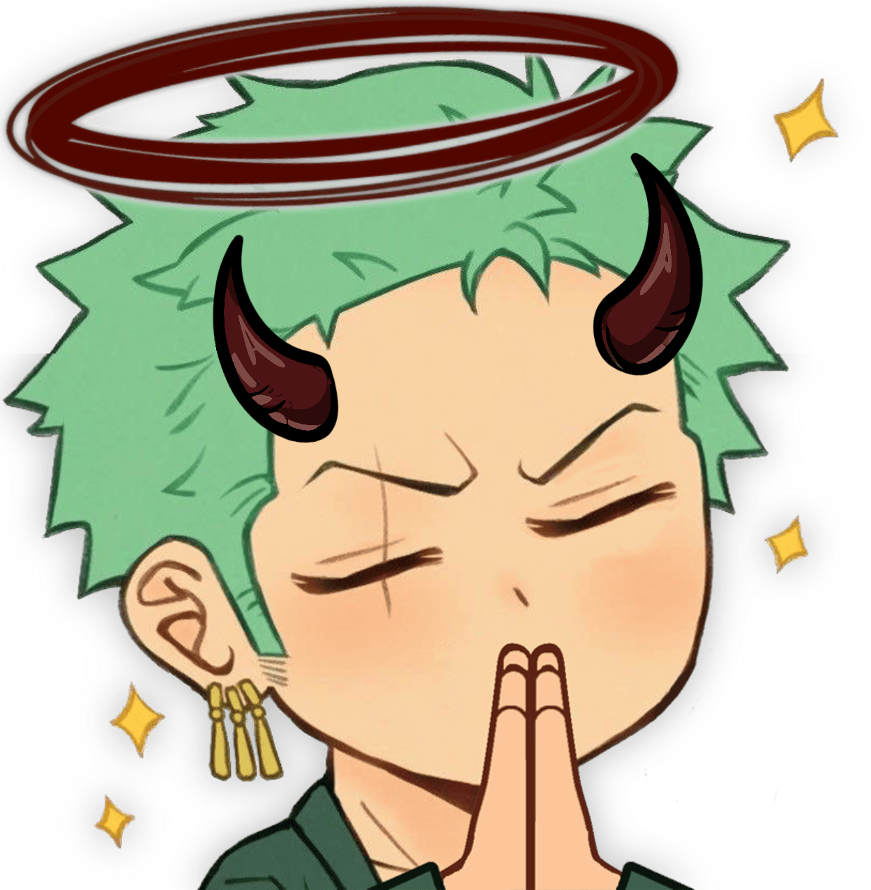 Zoro_PrayRedHalo emote for Discord