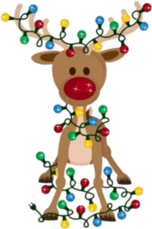 ReindeerChristmasLights emote for Discord