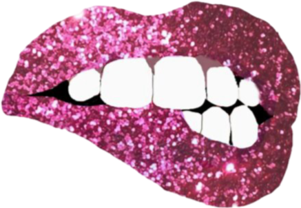 PinkGlitterLipBite emote for Discord