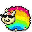 rainbow_sheep_jump emote for Discord