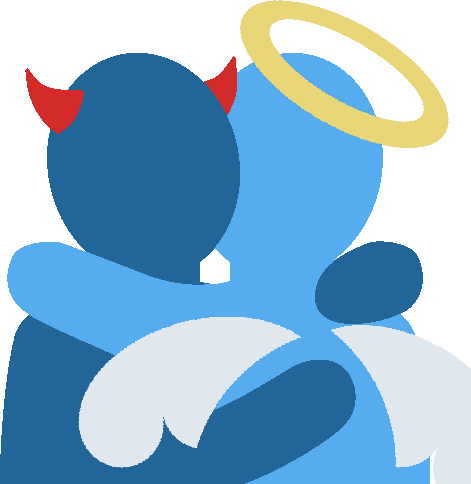 AngelHuggingDevil emote for Discord