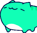 cyan_cat_nodding emote for Discord