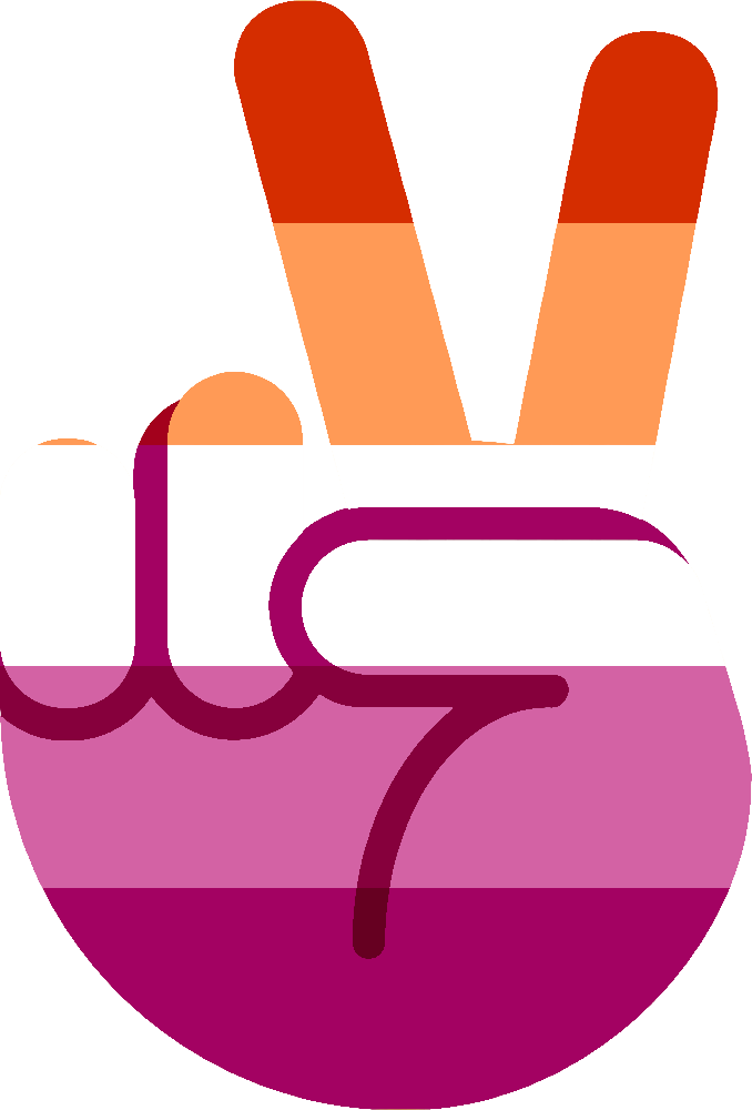 lesbian_peace_sign emote for Discord