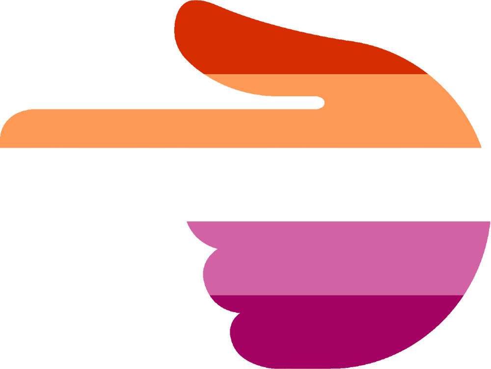 lesbian_point_left emote for Discord