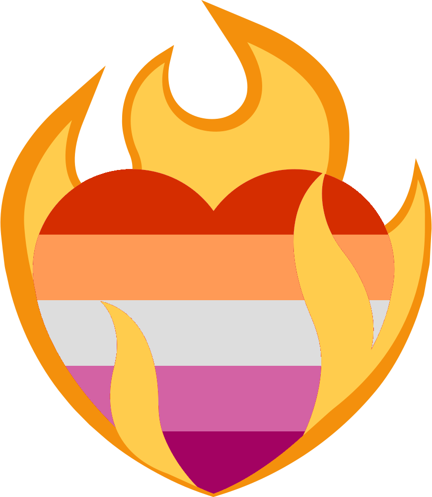 lesbian_heart_on_fire emote for Discord