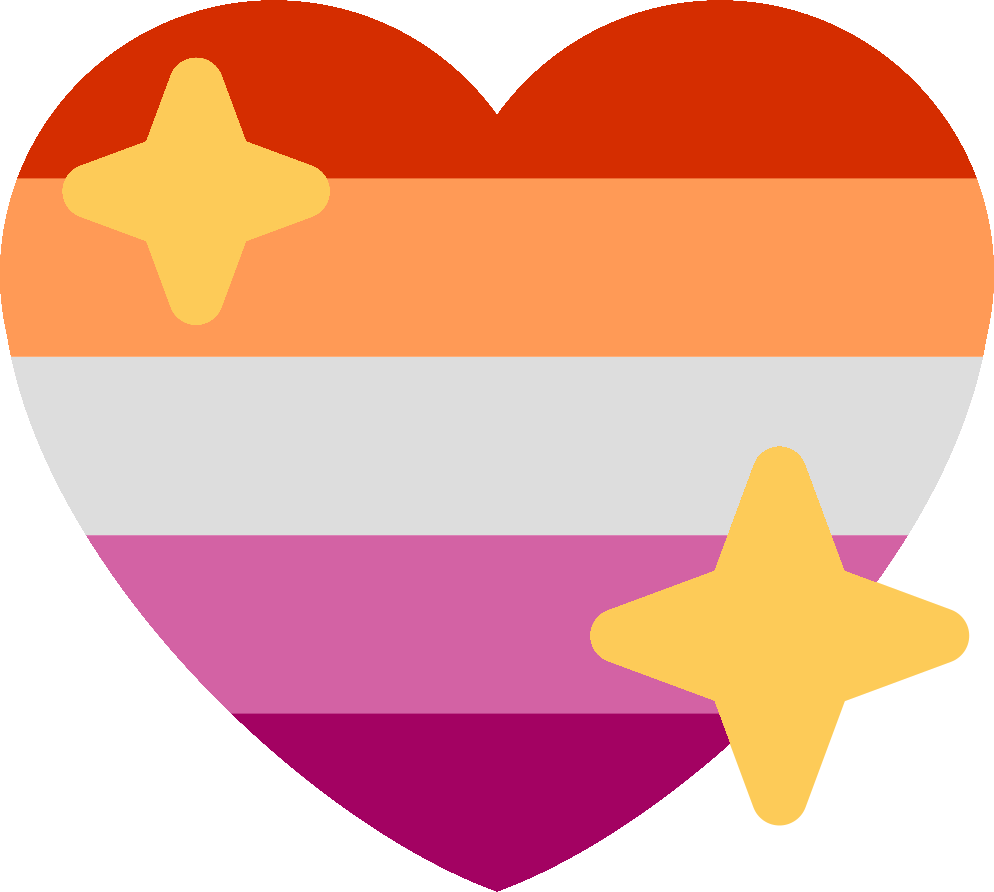 lesbian_sparkling_heart emote for Discord