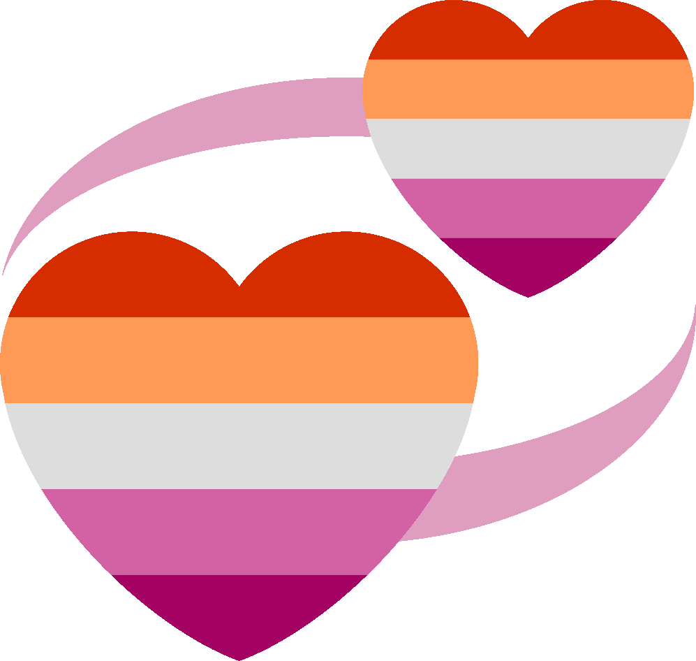 lesbian_spinning_hearts emote for Discord