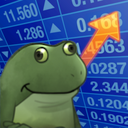 SorryFrogStonks emote for Discord