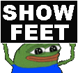 showfeetpepe emote for Discord