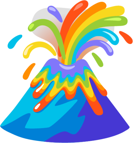 RainbowVolcano emote for Discord