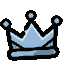 crown_lightblue emote for Discord