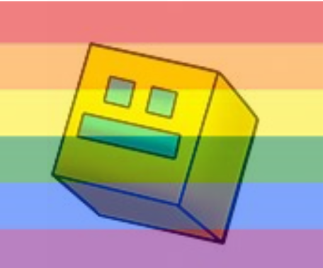 Geometry_Dash_Gay_Cube emote for Discord