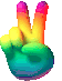 RainbowPeaceSign emote for Discord