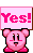 KirbyYes emote for Discord
