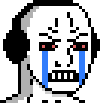 Wojak_listen_and_cry_pixel_art emote for Discord