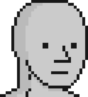 Wojak_pokerface_pixel_art emote for Discord
