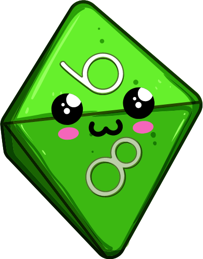 KawaiiDiceGreen2 emote for Discord