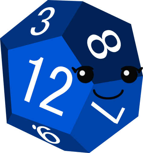 KawaiiDiceBlue emote for Discord