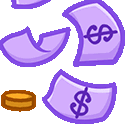 PurpleMoneyRain emote for Discord