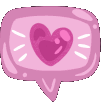 PinkHeartSpeech emote for Discord