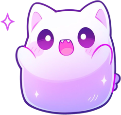 GhostKittyHappy emote for Discord