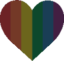 StripedPrideHeart emote for Discord
