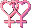 LesbianHearts emote for Discord