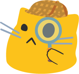 blobcat_detective emote for Discord