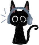 catwithheadphones emote for Discord