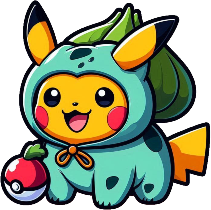 Pikachu_Bulbasaur_costume emote for Discord