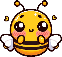 Cute_bee_blushing emote for Discord
