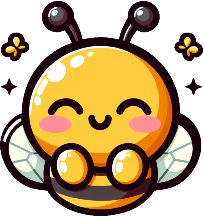 Cute_bee_blush emote for Discord
