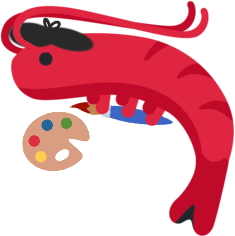 ArtistShrimp emote for Discord